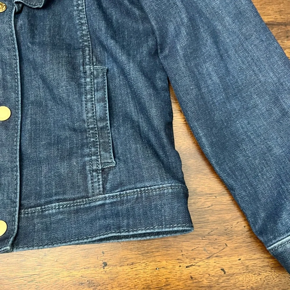 Janie and Jack Ruffled Denim Jacket Sz 5 to 6 EUC - Picture 3 of 9